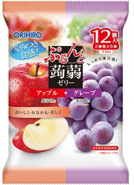 ぷるんと蒟蒻ゼリーパウチ　アップル＋グレープ